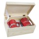 Woodcase Geschenk-Packung  Espressokocher Top Moka 3 Cups & Caffe Desiderio in der Holzbox