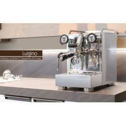 Bundle: Torre Luigino Espressomaschine Edelstahl, 1 Gr. mit ERGOLIFT™ , Eureka Silenzio Chrom, Kaffeesatzlade, Station & Tamper