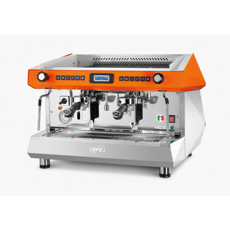 BFC De Lux RS Siebträger Espresso-Maschine, 2 Gruppen, Elektronik und erhöhte Brühgruppen